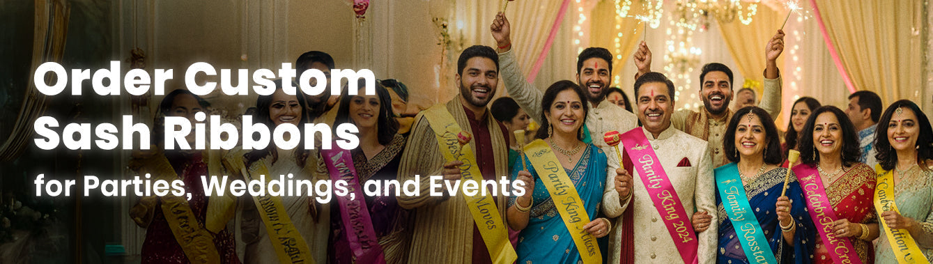 Order Custom Sash Ribbons for Parties, Weddings, and Events