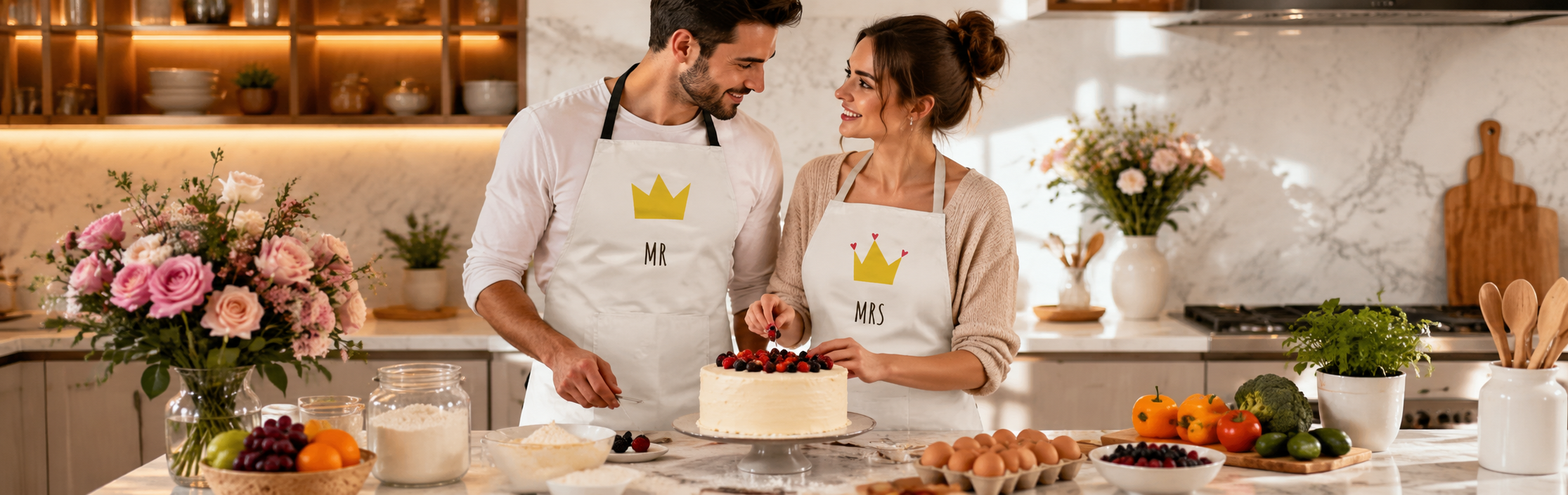High Quality Custom Aprons for Couples: Cute, Fun & Meaningful Ideas