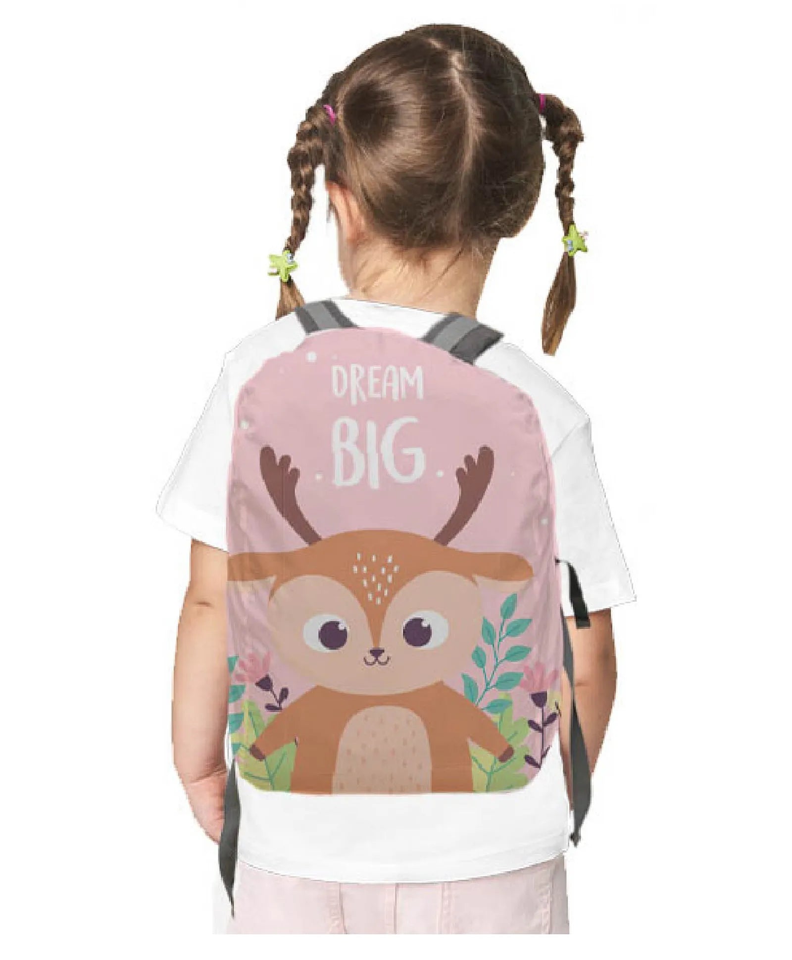 Kids Backpack | Dream Big Deer Print | Cute School Bag for Girls