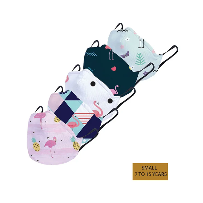 Customised Face Mask Pack of 5 – Flamingo Tropical Design