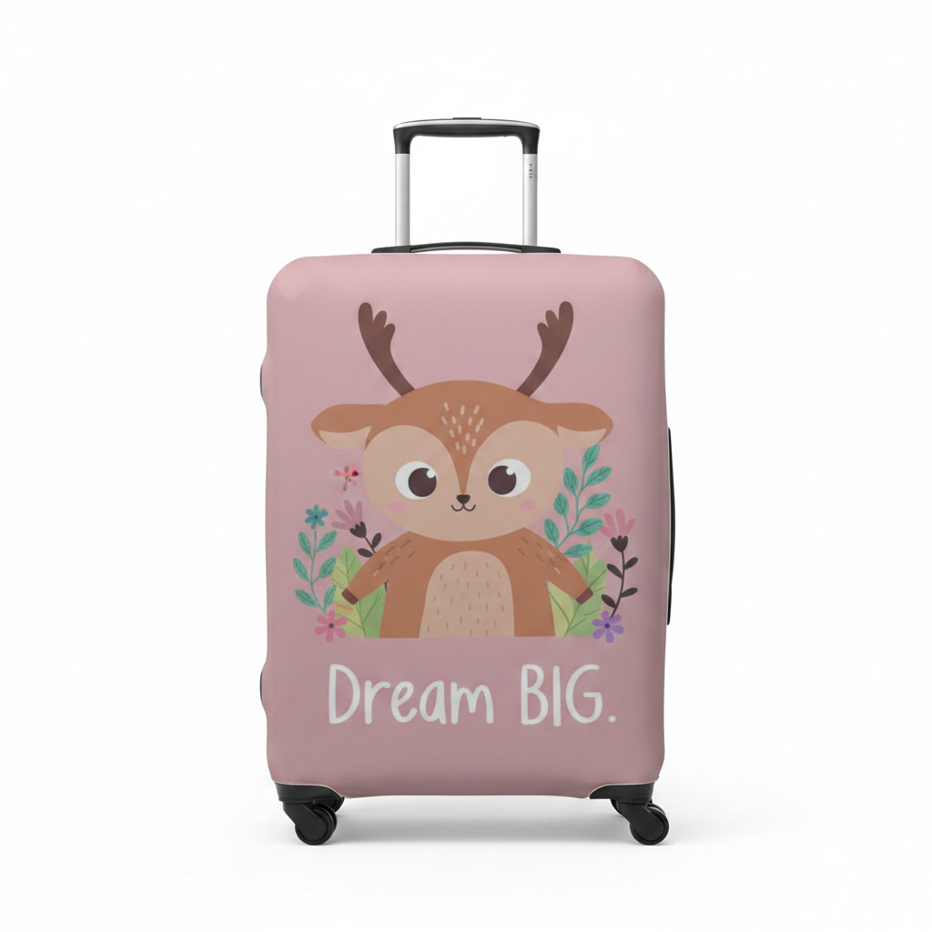 Dream BIG Deer Trolley Cover | Luggage Cover | 100% Customisable