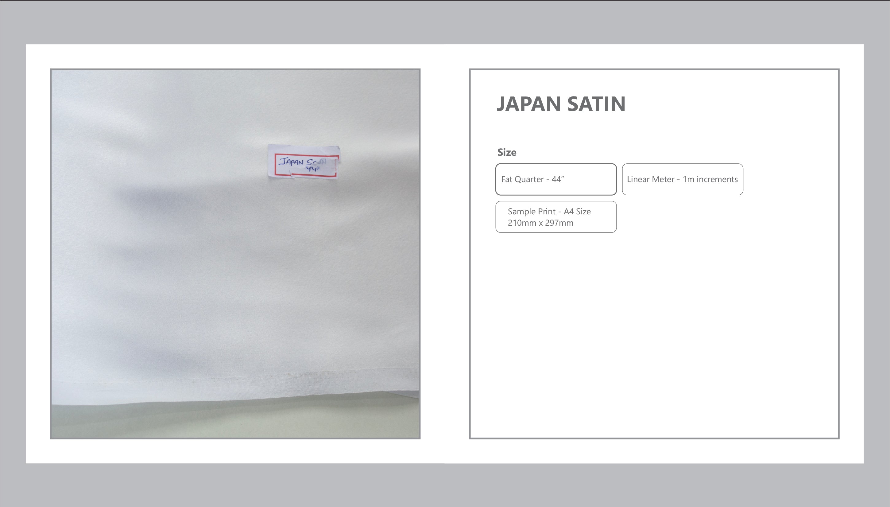Japan Satin Custom Printed Fabric by the Metre