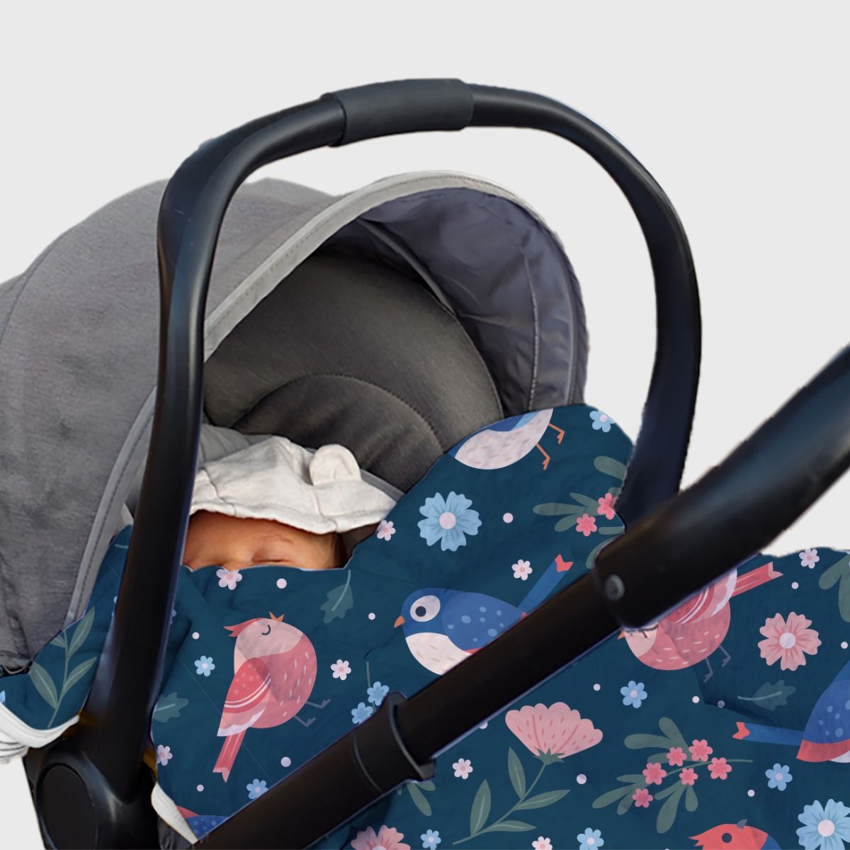 Stroller Blanket - Birds & Flowers Garden | Customizable