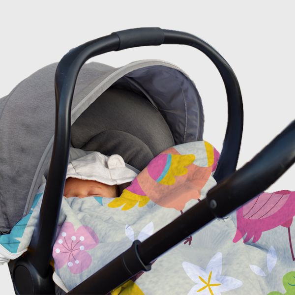 Stroller Blanket - Tropical Animals Paradise | Customizable