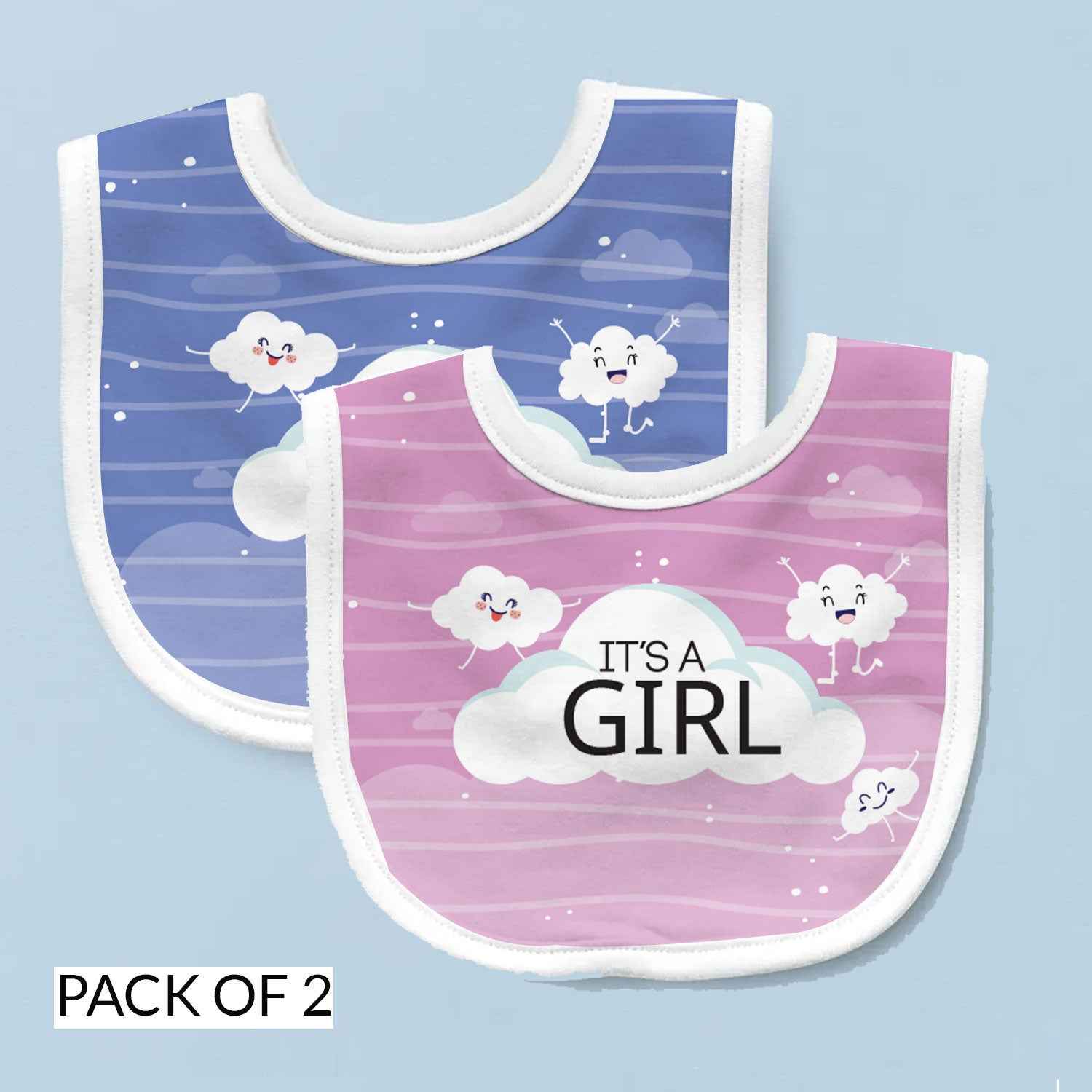 It's a Boy & It's a Girl | Personalised Baby Bib – Pack of 2