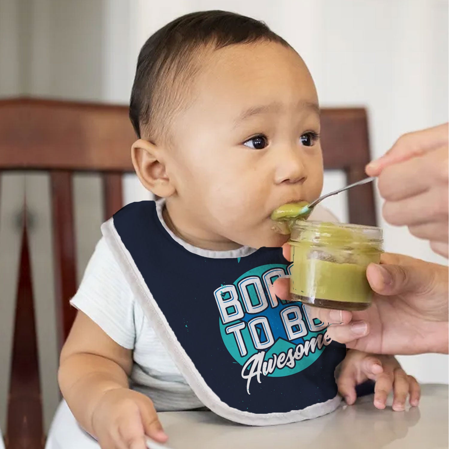 Born to Be Awesome | Personalised Baby Bib – Pack of 2