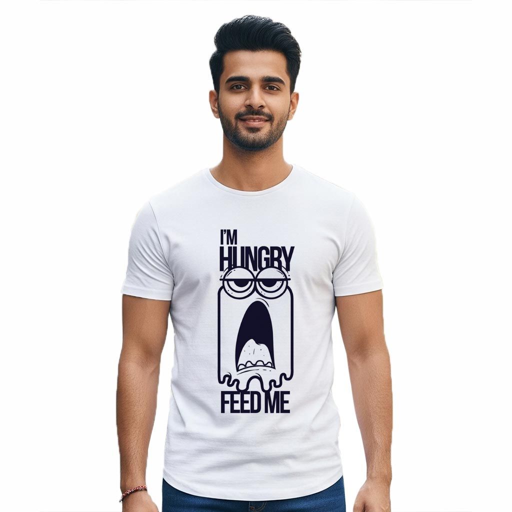 Men's T-Shirt - I'm Hungry Feed Me Funny Monster A 4Print