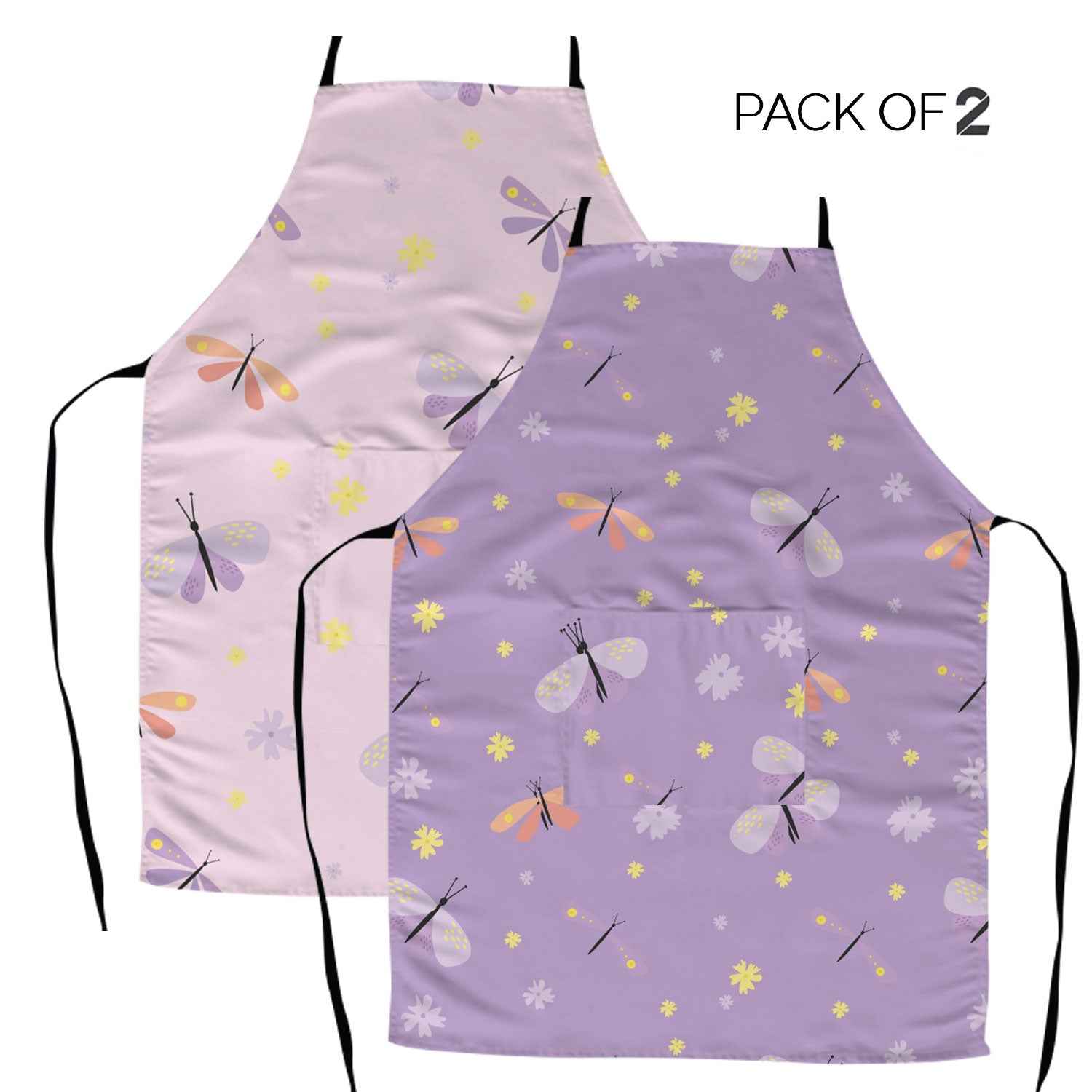 Butterfly Garden Kids Apron | Pack of 2 | Pink & Purple