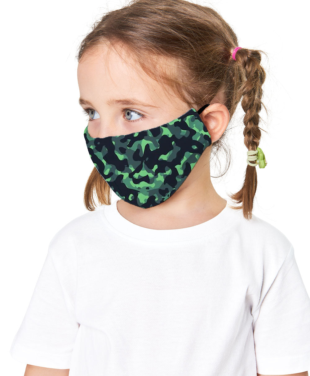 Army, Green, Teal, Desert & Khaki Camo Face Mask | Pack of 5