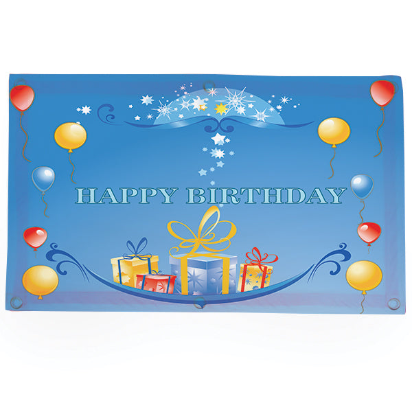 Satin fabric material digital printed Party Banner birthday