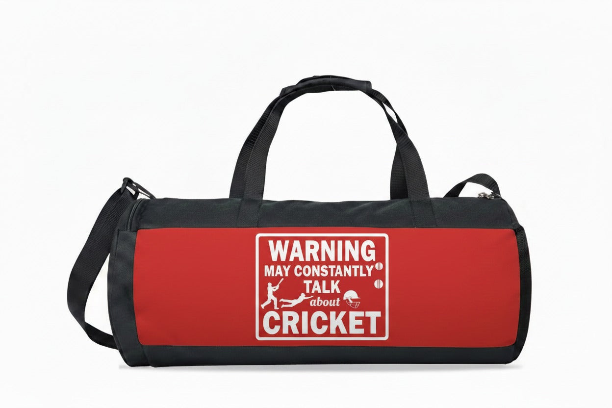 Warning May Constantly Talk About Cricket Duffel Bag