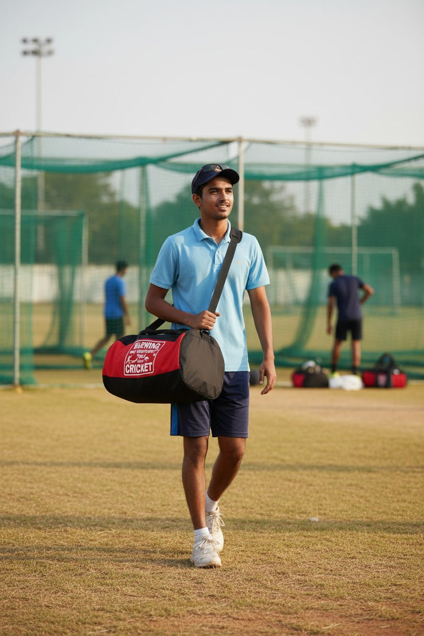 Warning May Constantly Talk About Cricket Duffel Bag