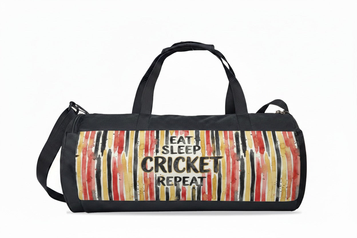 Eat Sleep Cricket Repeat Duffel Bag