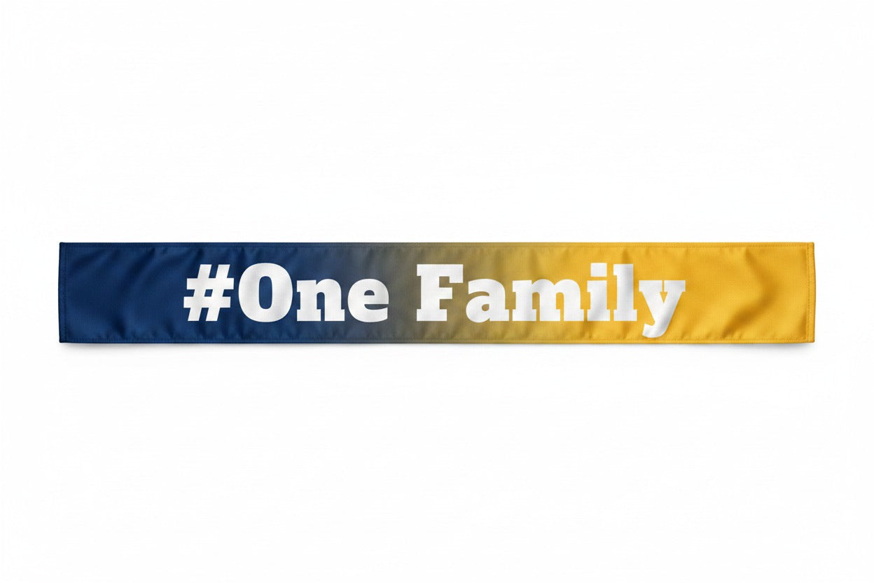 #OneFamily Cricket Fan Banner – Satin Finish | Personalised