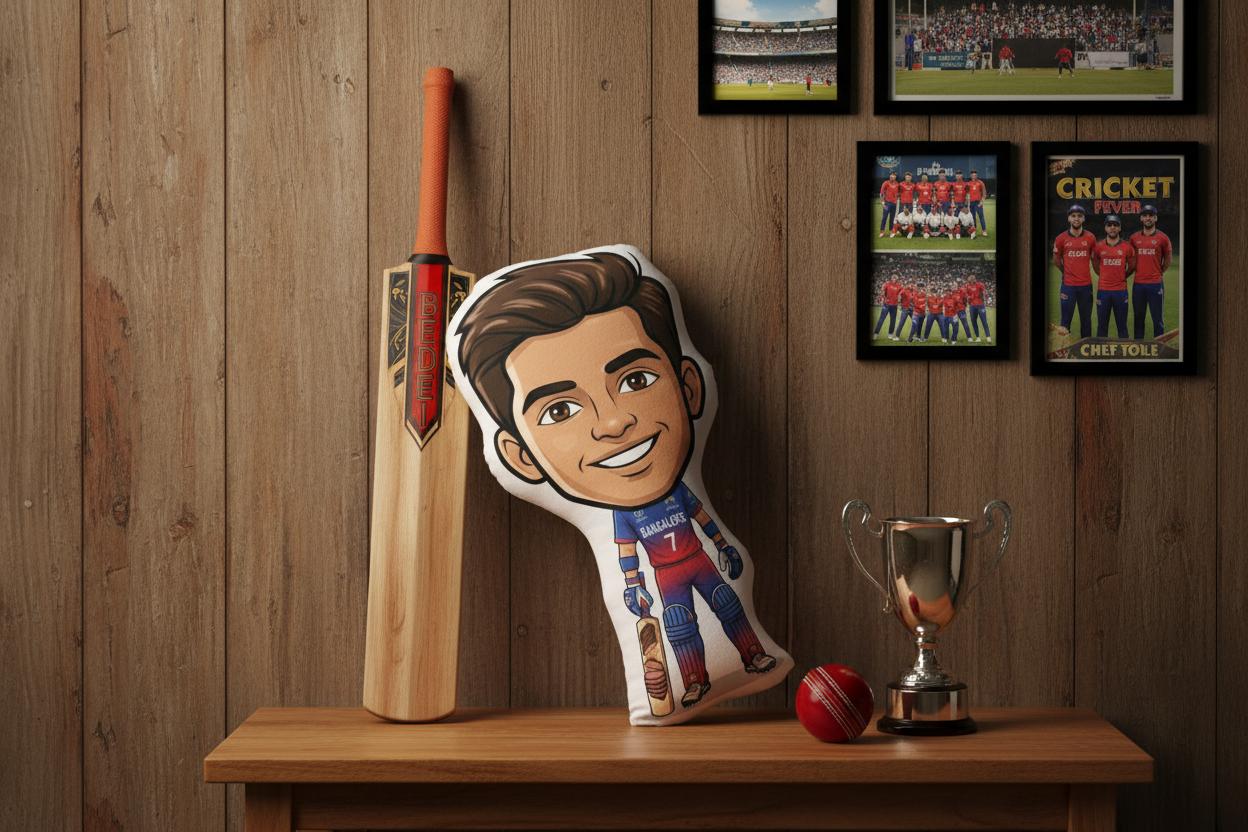 Cricki-Me Pillow – Your Face. Your Cricketer. Your Pillow!