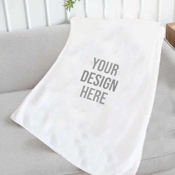 Personalised Photo Blanket – Custom Soft Superpoly Fleece Blanket - front view