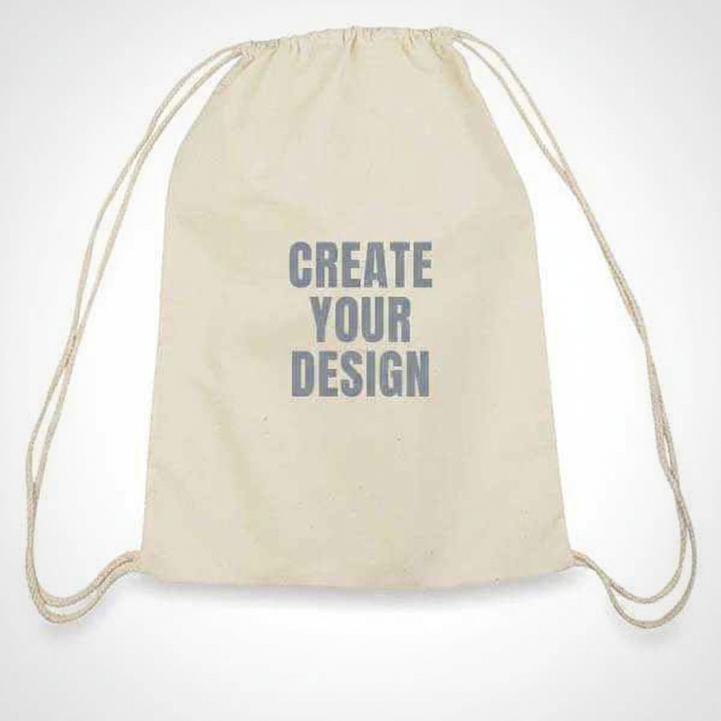 Drawstring Bag - Soft Grey Background