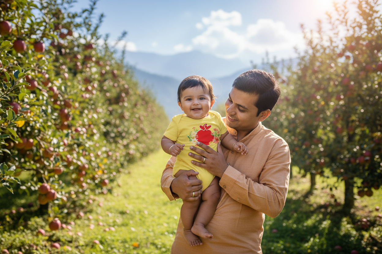 Himachal Apple Farm - Floral Hearts Romper