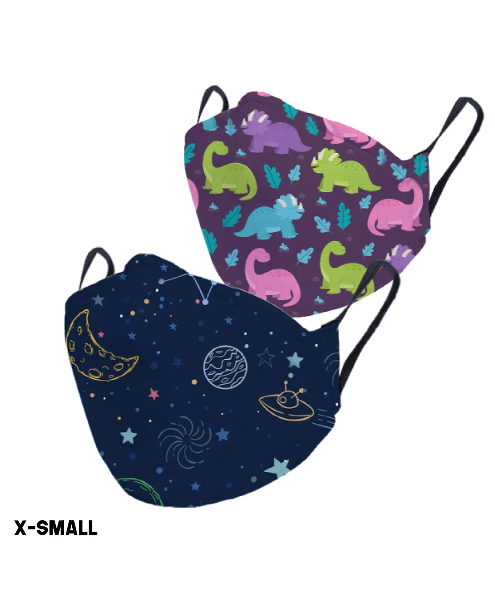 Dino & Space Kids Face Mask | Pack of 2