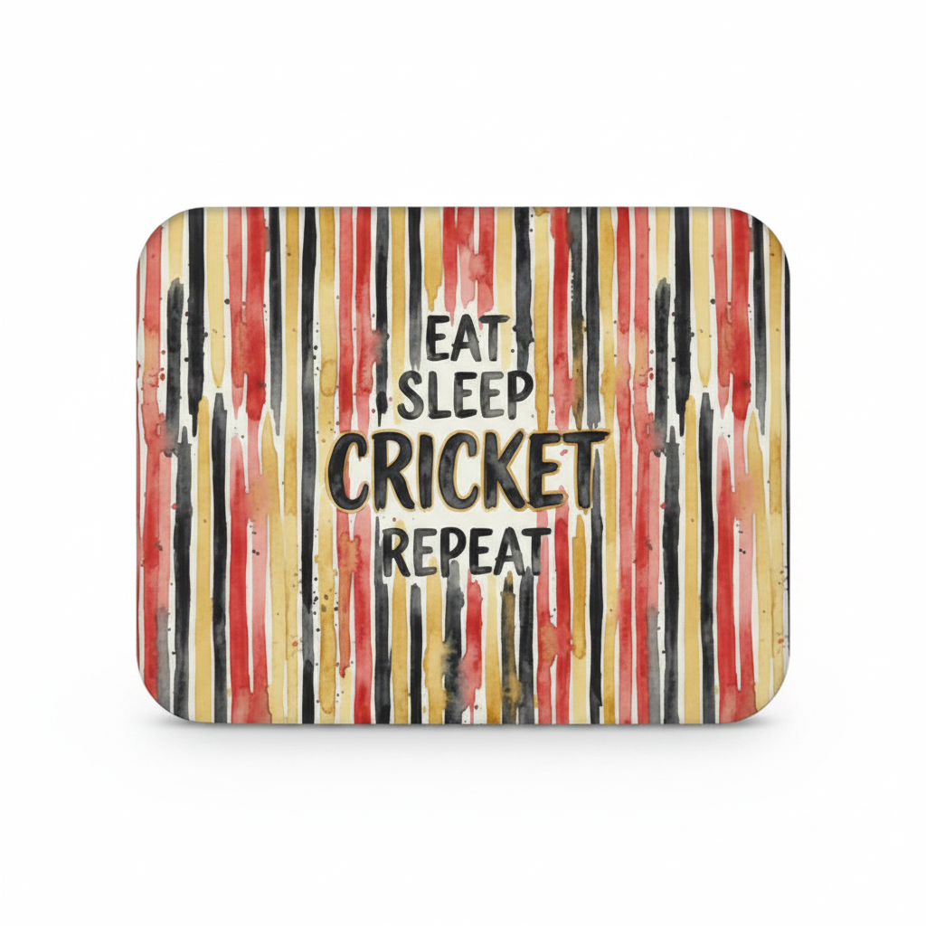 Eat Sleep Cricket Repeat Mouse Pad