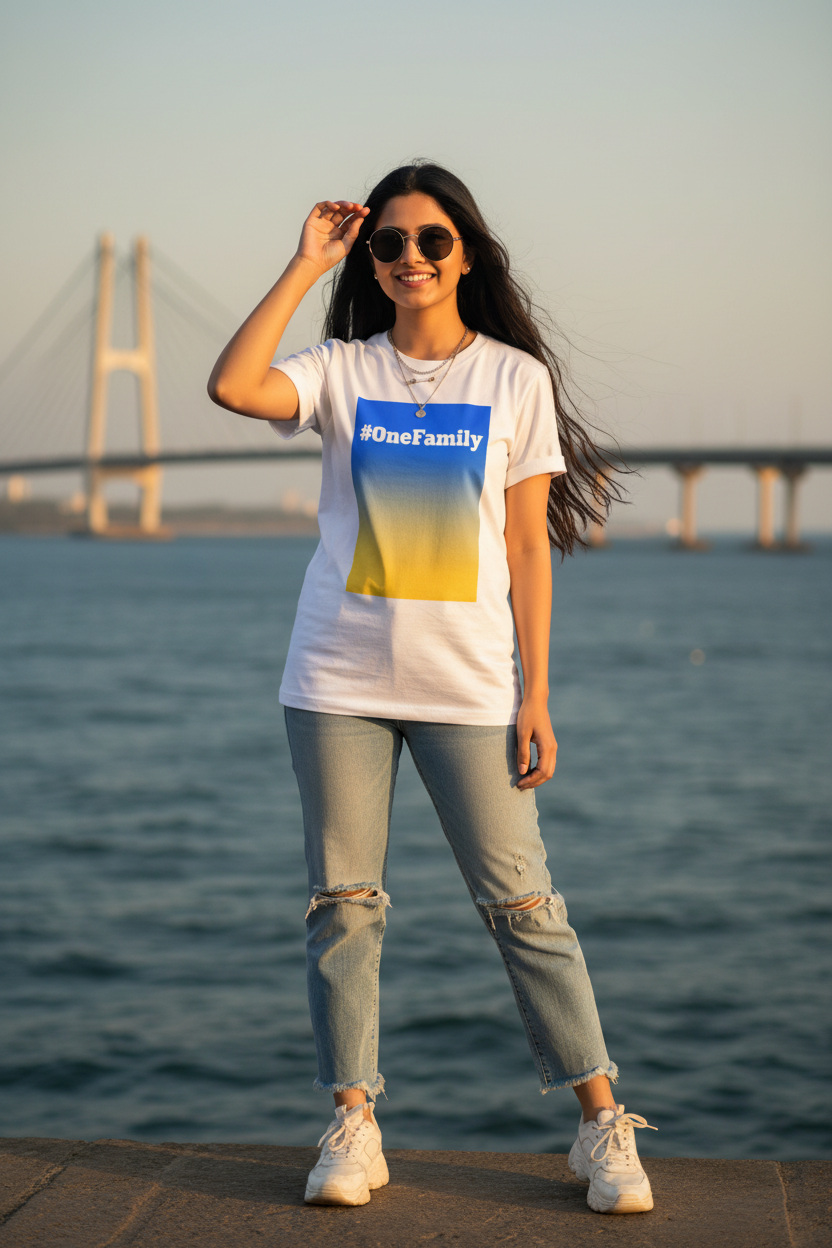 #OneFamily Men's T-Shirt | A4 Print