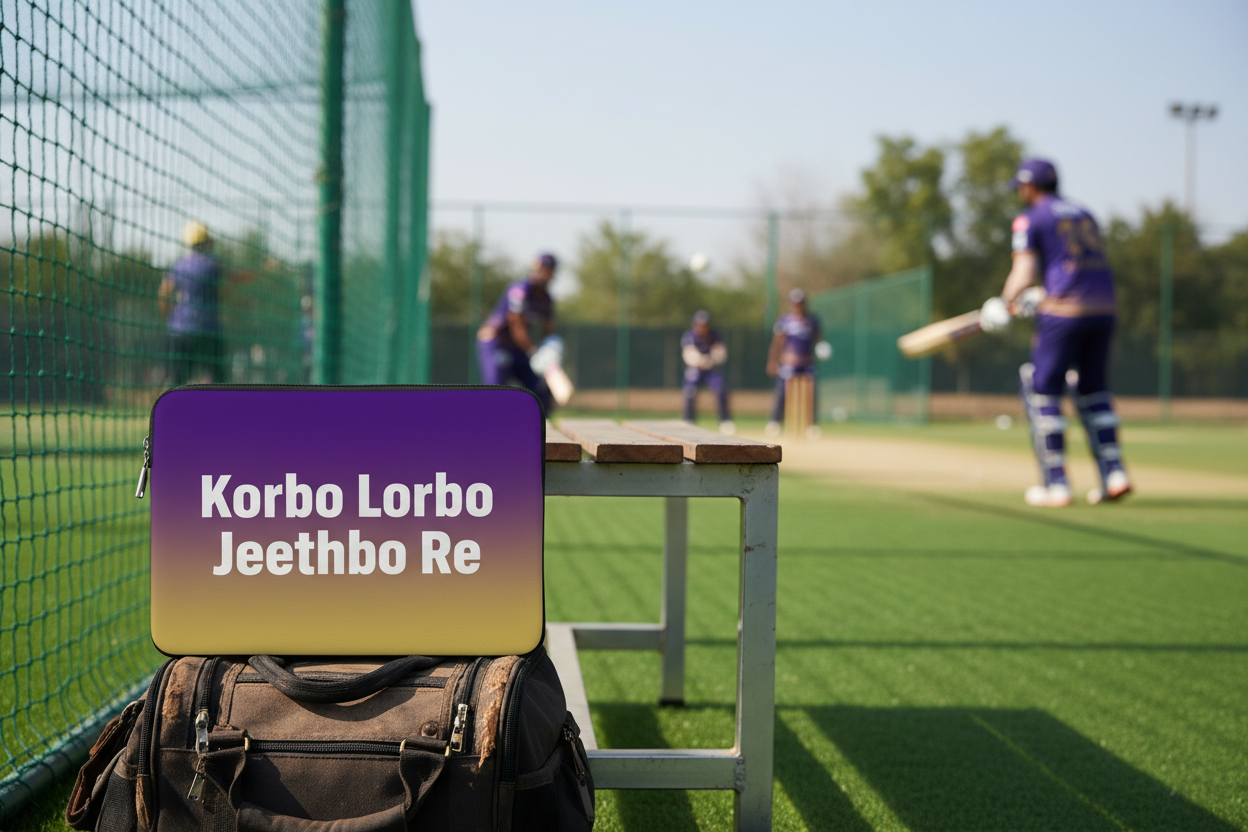 Korbo Lorbo Jeethbo Re Knight Riders Laptop Sleeve