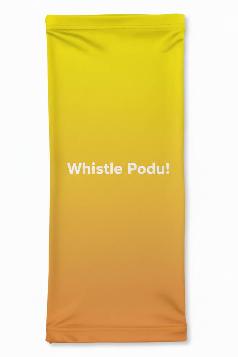 Whistle Podu! Cricket Fan Bandana |  Yellow Gradient | Unisex