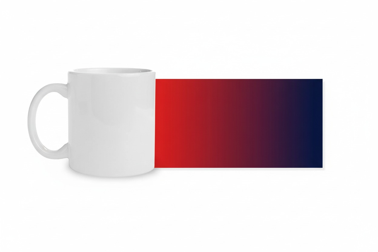 Cricket Fan Personalised Mug - Red to Navy Sport Design