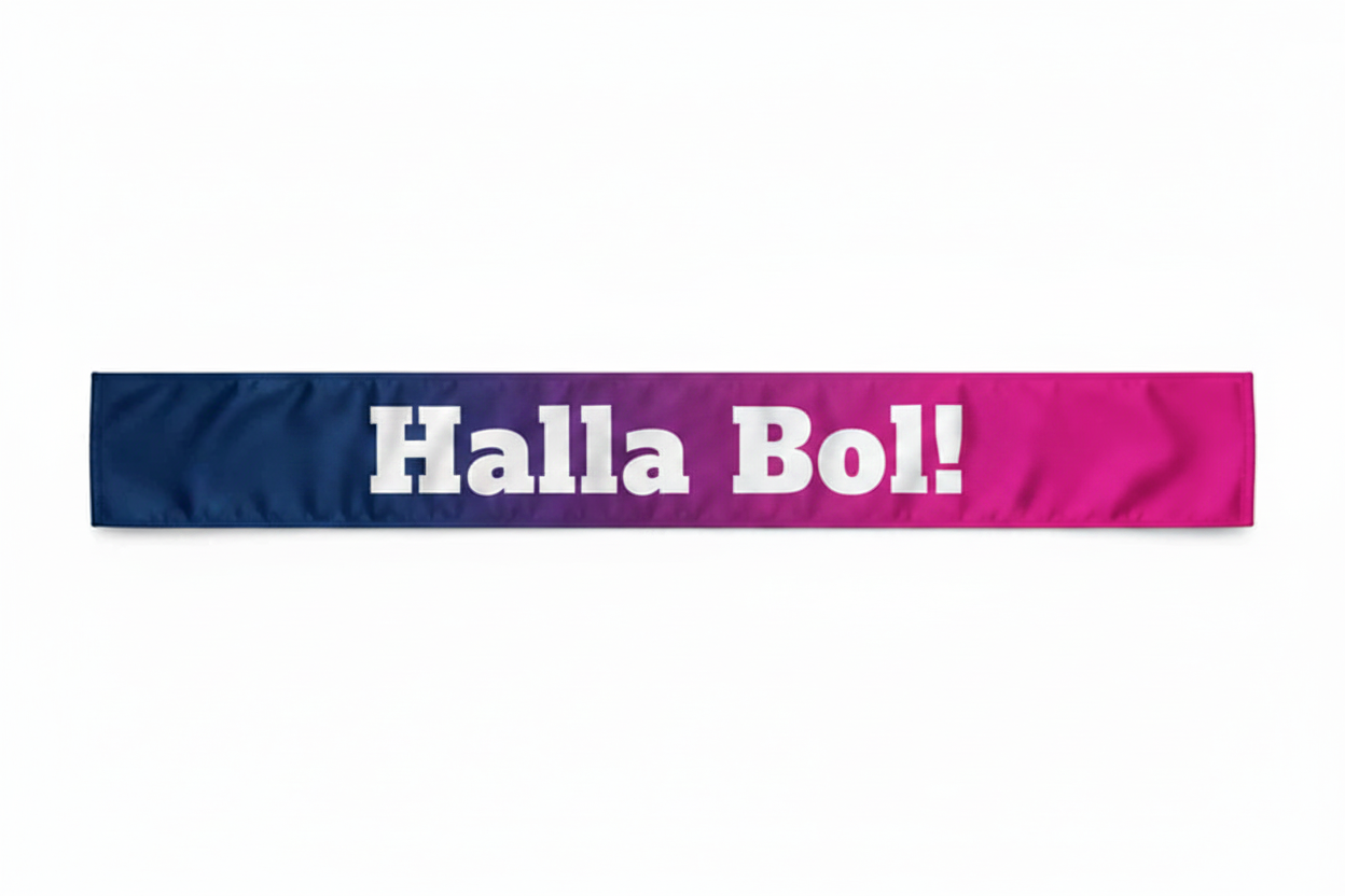 Halla Bol! Sports Banner – Satin Finish | Personalised