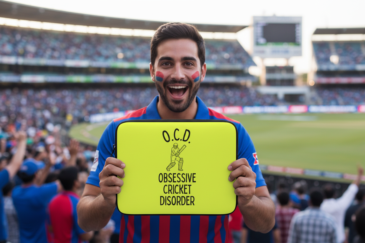 OCD Obsessive Cricket Disorder Laptop Sleeve