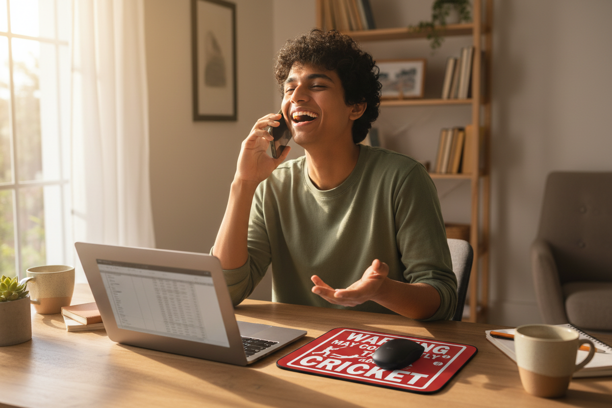 Warning May Constantly Talk About Cricket Mouse Pad