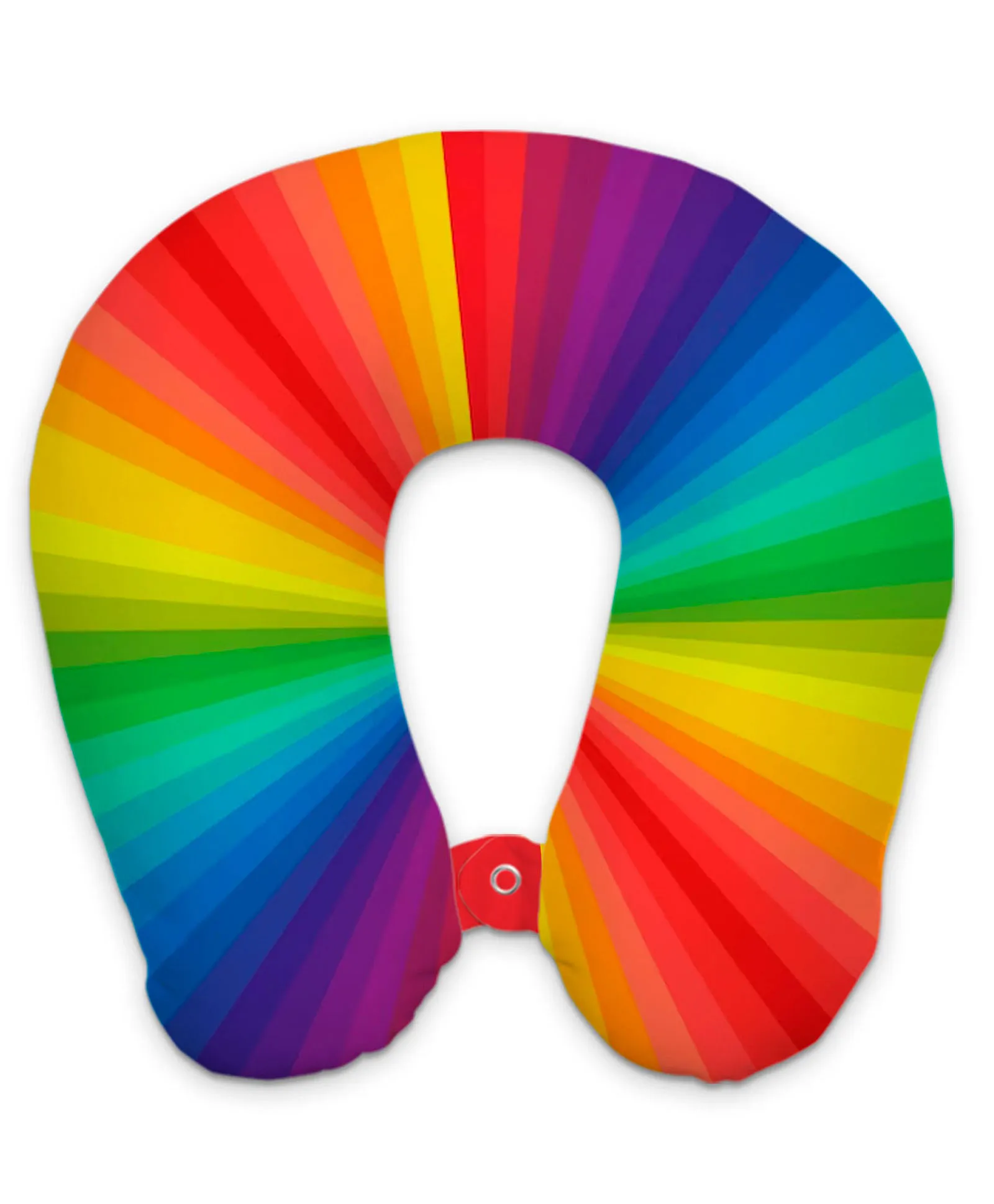 Rainbow Swirl Travel Neck Pillow – Vibrant Full-Print Kids Pillow