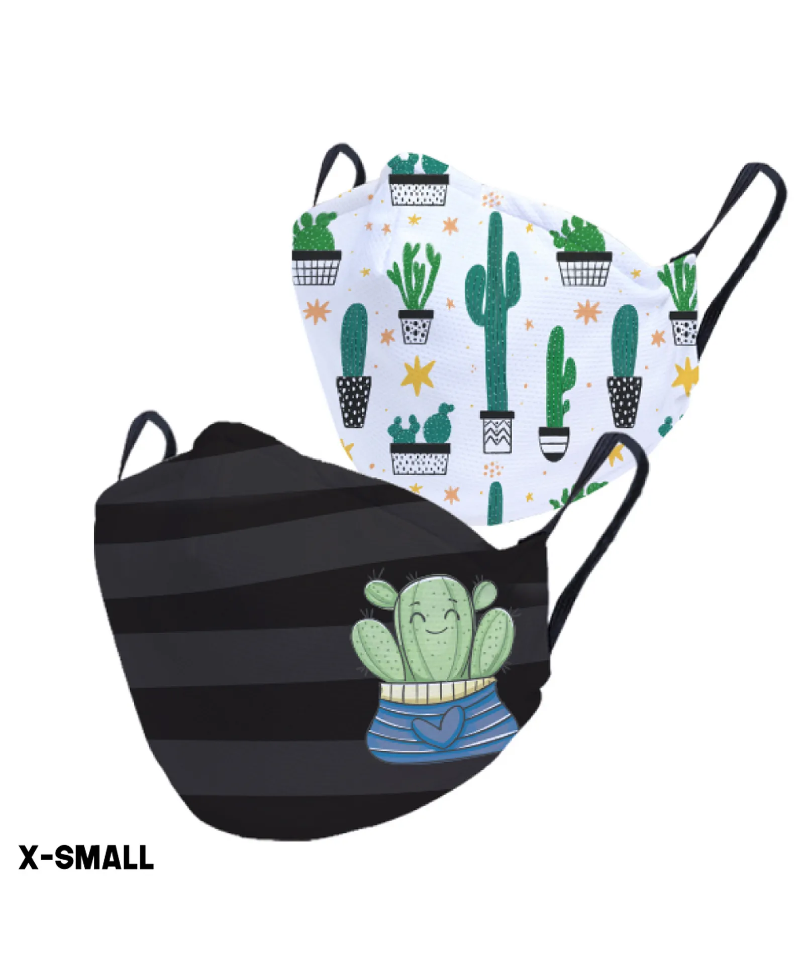 Cactus Garden & Cute Cactus Kids Face Mask | Pack of 2