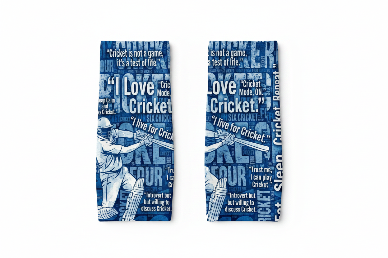 Cricket Quotes Typography Arm Sleeves - flat lay