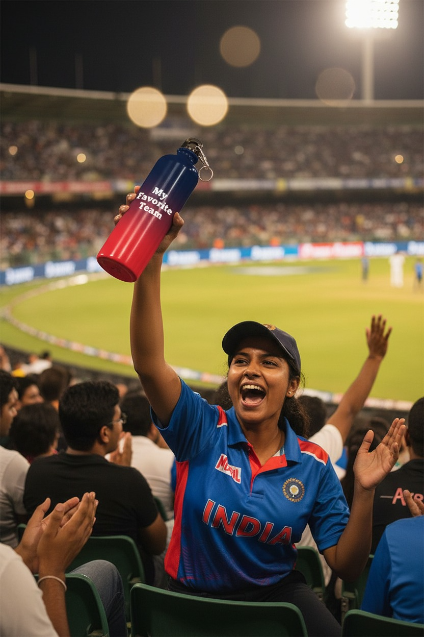 Bangalore Challengers Personalised Water Bottle | Custom Name Print