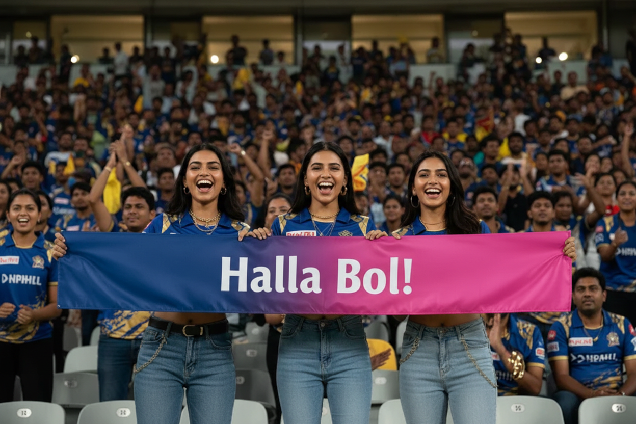 Halla Bol! Sports Banner – Satin Finish | Personalised