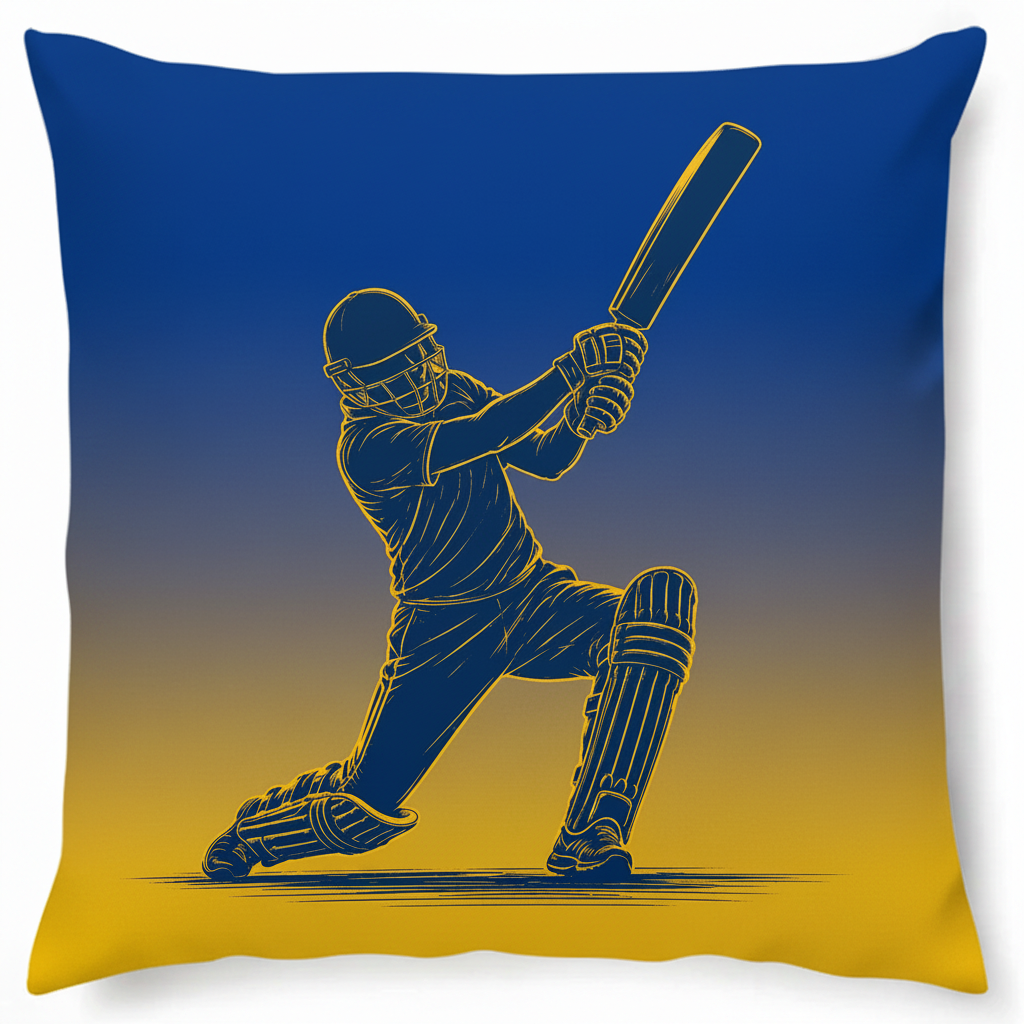 Mumbai Cricket Square Cushion - View 1
