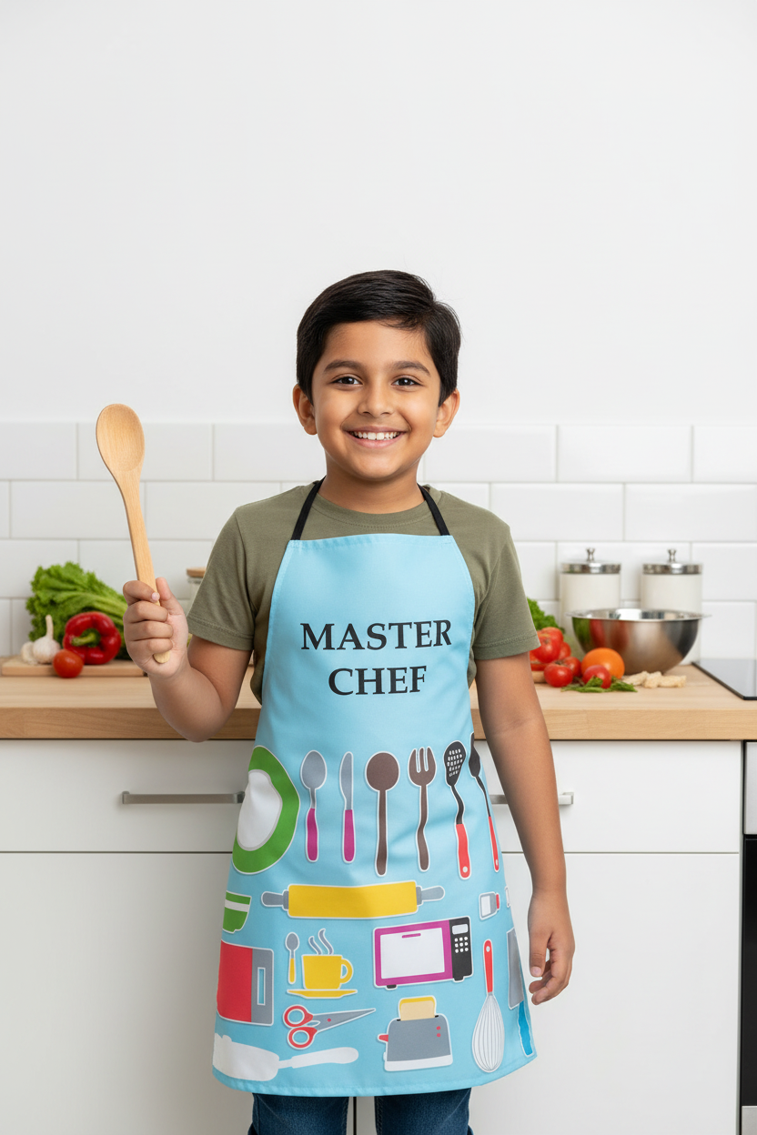 Master Chef Kids Apron – Indian Child Lifestyle