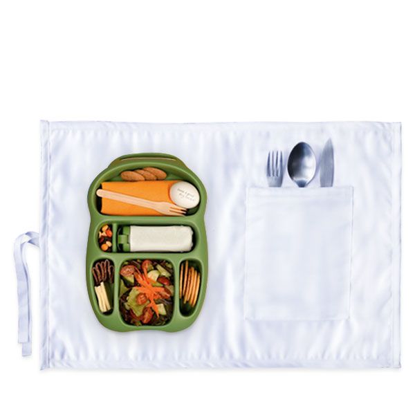 Personalized School Lunch Mat with Cutlery Pocket - Free Customization