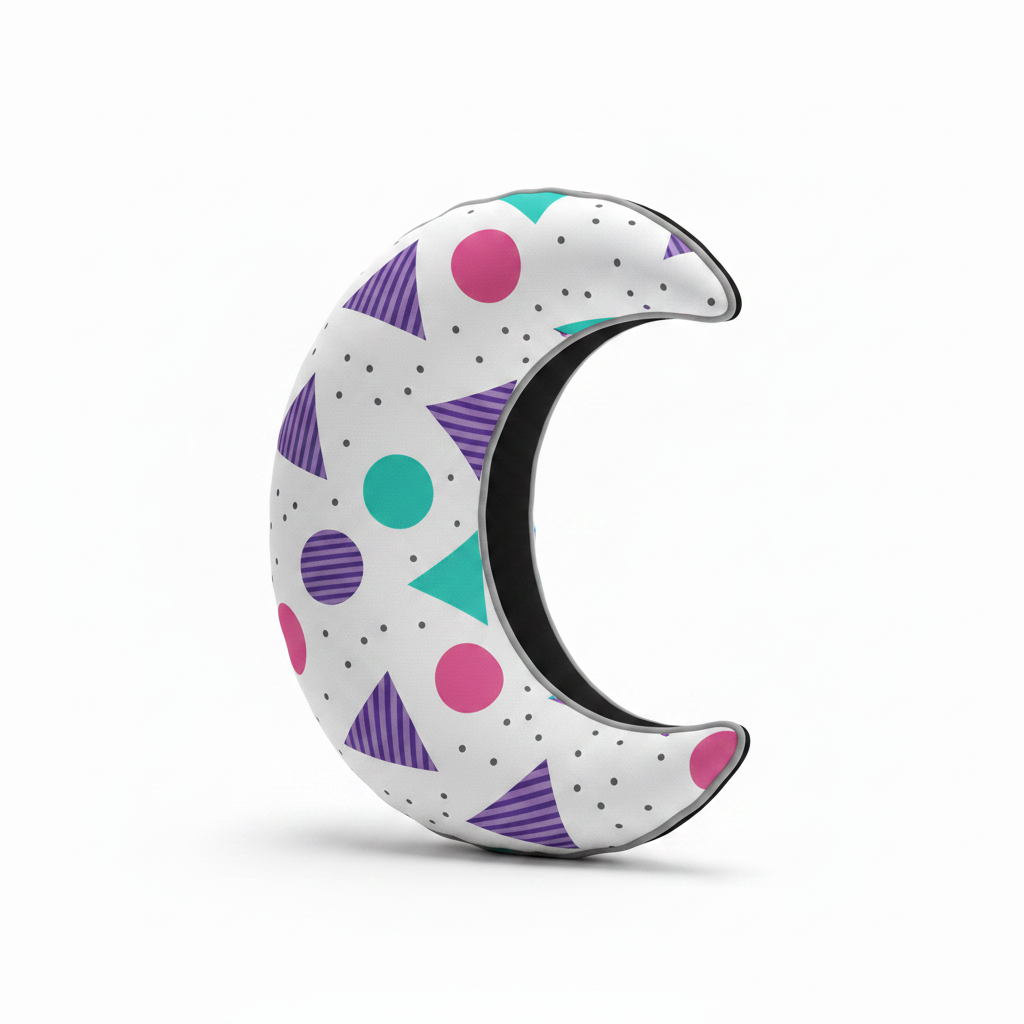 Moon Cushion - Front Design + Black Back Lining