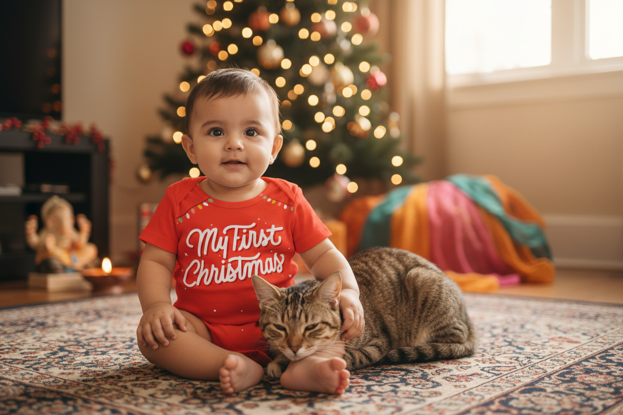 My First Christmas with cat