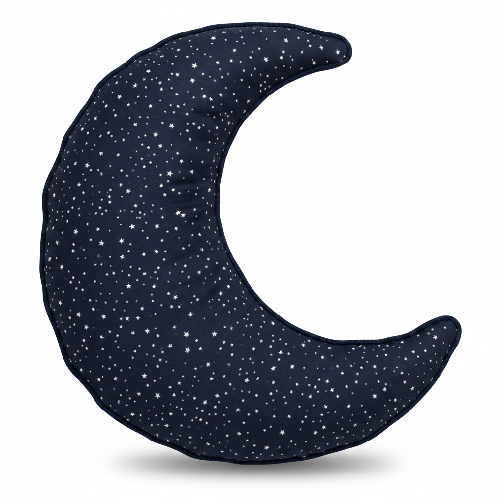 Navy Starry Moon Cushion - C Shape