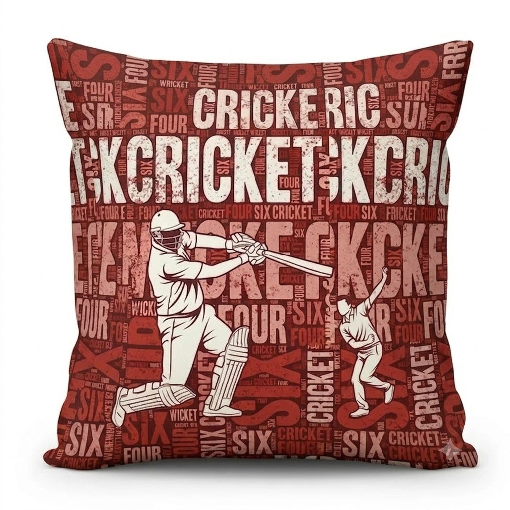 Cushion - Cricket Typography