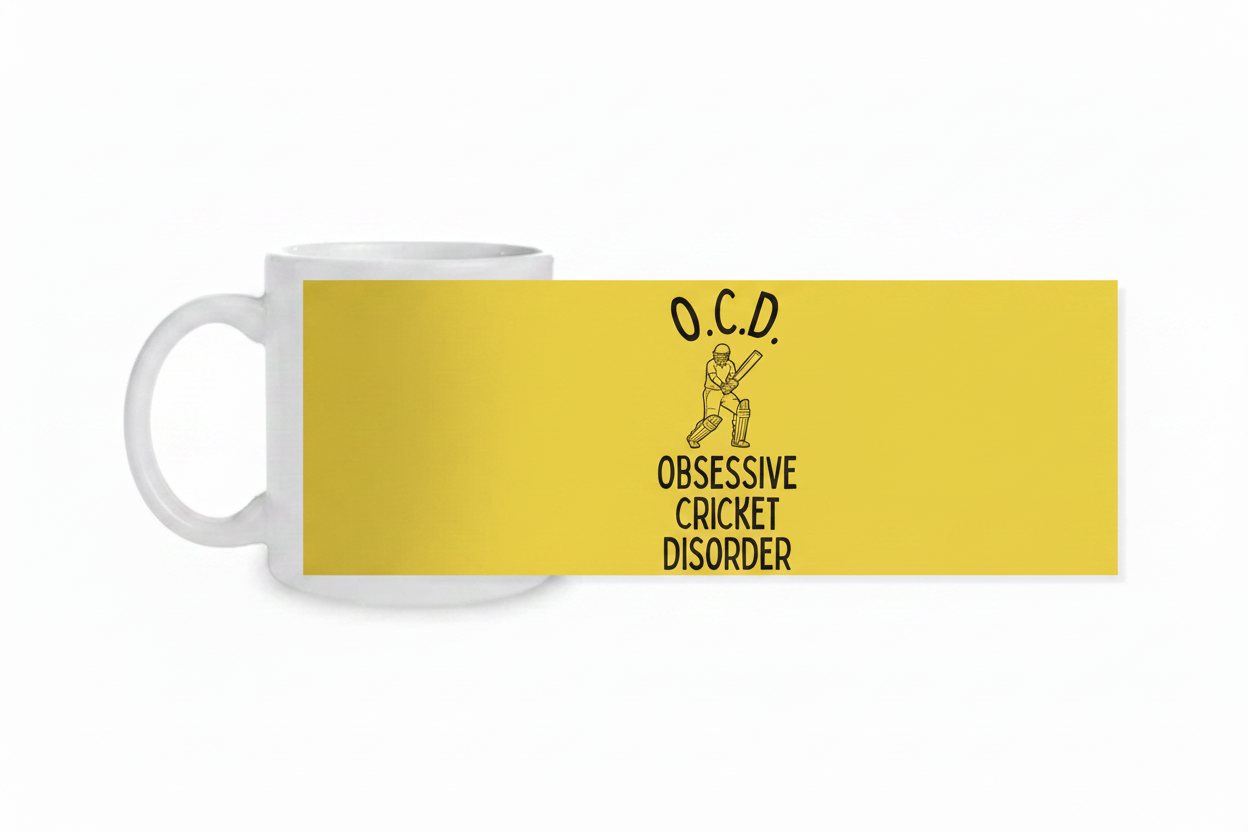 OCD Mug - Obsessive Cricket Disorder | Cricket Fan Gift