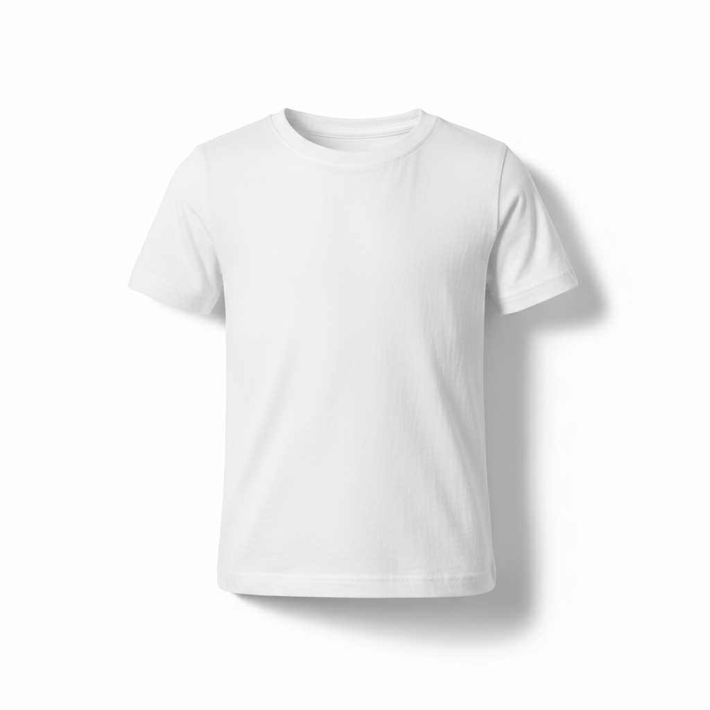 Plain White Kids T-Shirt Mockup