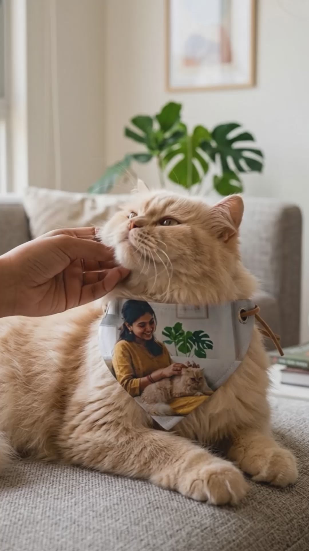 Plain White Cat Bandana