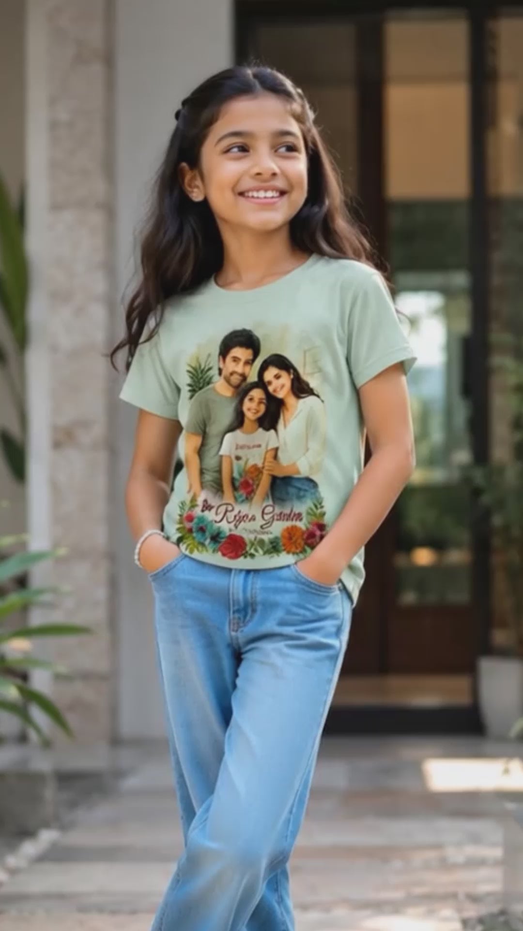 1. Fully Printed Girl's T-Shirt