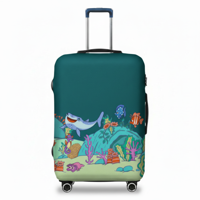 Under Water Trolley Cover , Luggage Cover , 100% Customisable - close-up detail