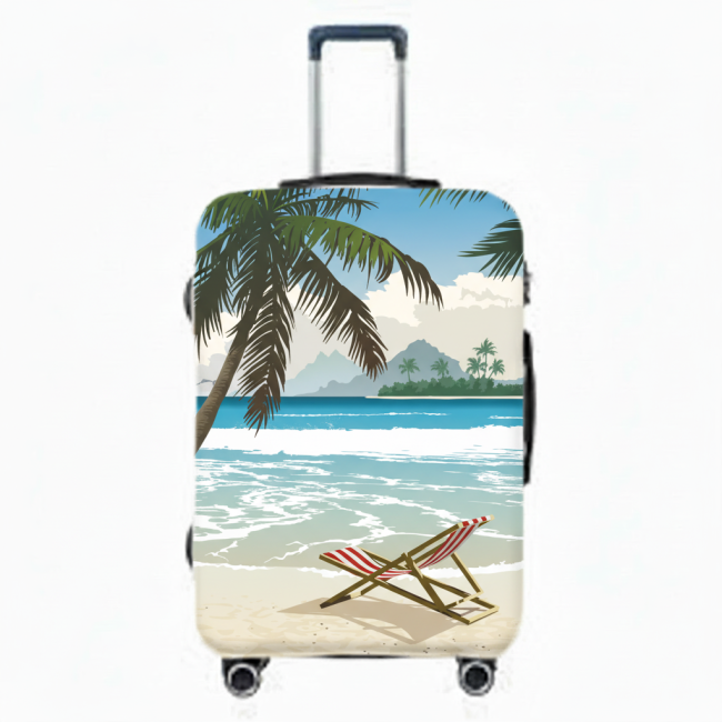Scenery Trolley Cover , Luggage Cover , 100% Customisable - close-up detail