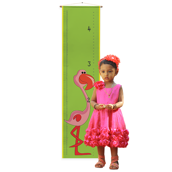 Height Chart - Pink Flamingo